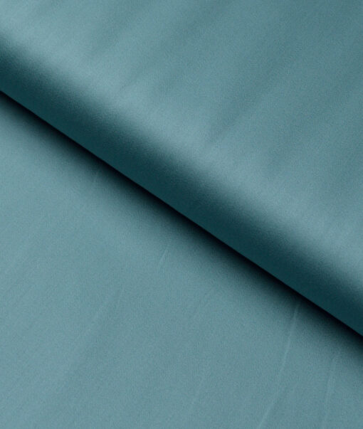 Reid & Taylor  Giza Cotton Solids Shirt or Kurta Pajama Fabric (Light Sea Green) - Image 4