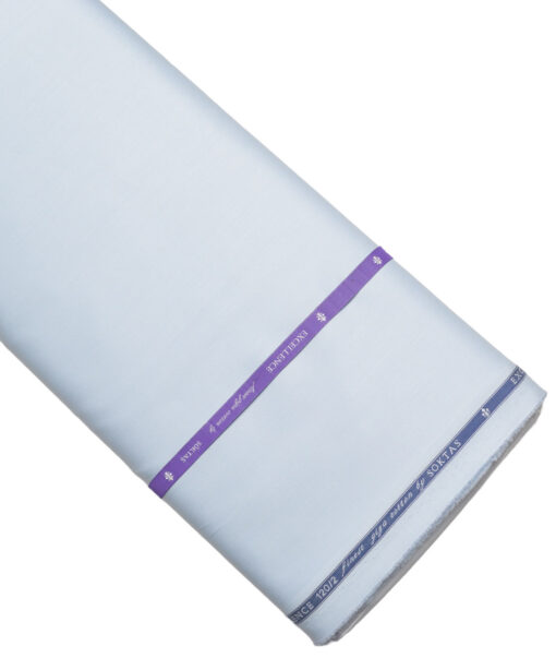 Soktas 2 Ply 120's Giza Cotton Solids Shirting Fabric (Sky Blue)