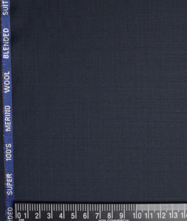 Canetti Italy Super 100's Striped 20% Merino Wool Suiting Fabric (Dark Blue)