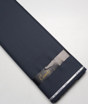 Canetti Italy Super 100's Striped 20% Merino Wool Suiting Fabric (Dark Blue)