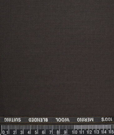 Canetti Italy Super 100's Striped 20% Merino Wool Suiting Fabric (Dark Chocolate Brown)