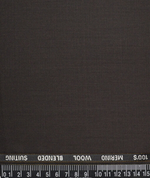 Canetti Italy Super 100's Striped 20% Merino Wool Suiting Fabric (Dark Chocolate Brown)