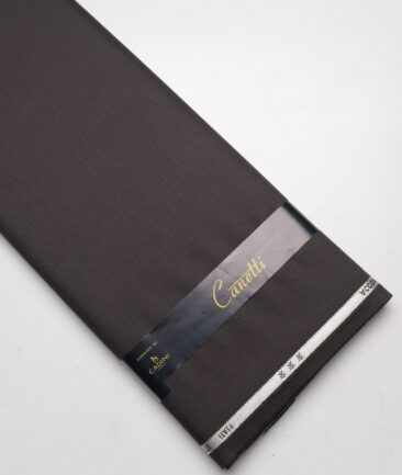 Canetti Italy Super 100's Striped 20% Merino Wool Suiting Fabric (Dark Chocolate Brown)