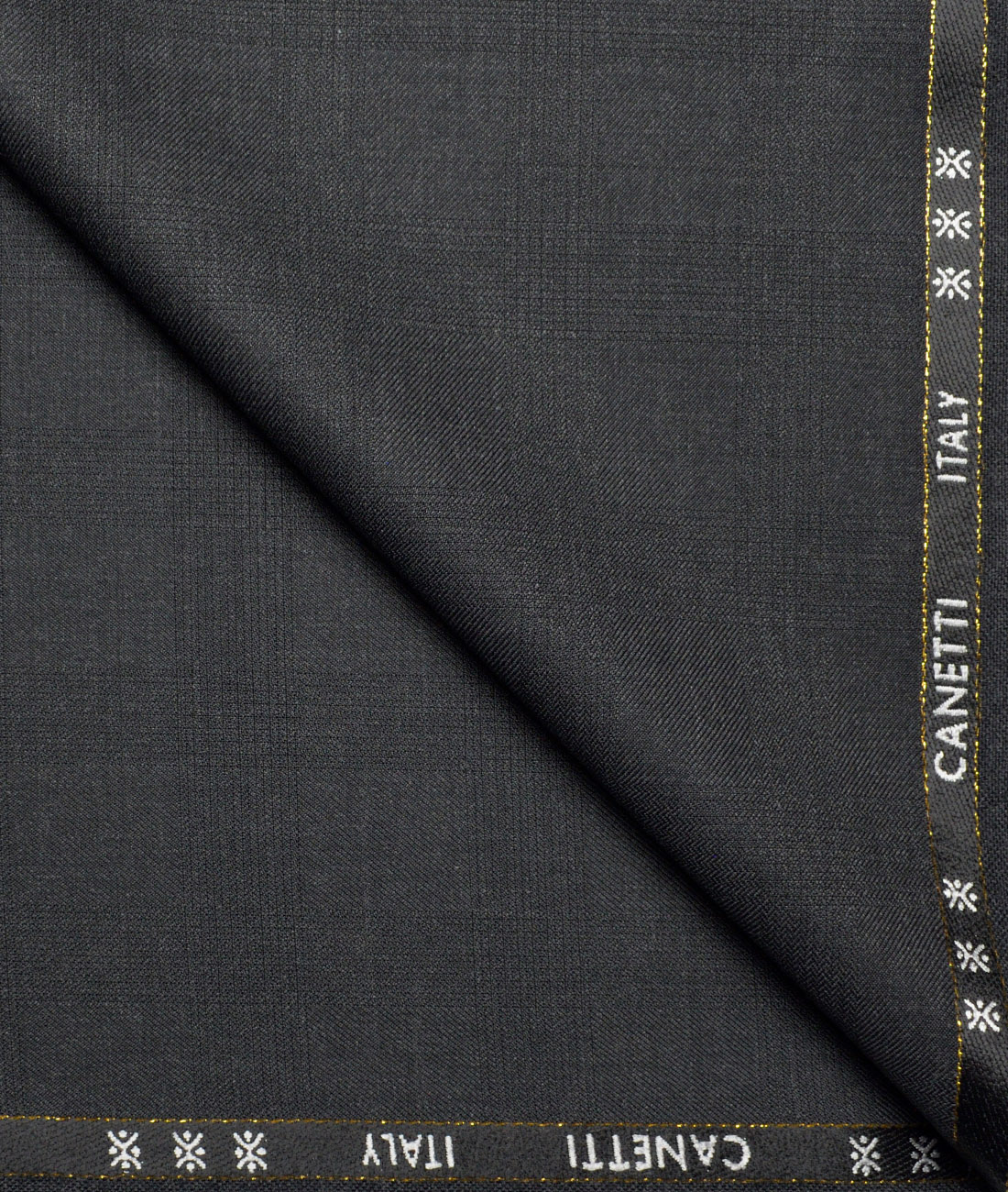 Canetti Italy Super 100's Checks 20% Merino Wool Suiting Fabric (Dark Grey ) Canetti Italy Super 100's Checks 20% Merino Wool Suiting Fabric (Dark Grey )
