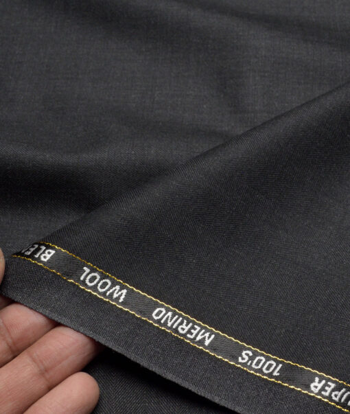 Canetti Italy Super 100's Striped 20% Merino Wool Suiting Fabric (Dark Grey)