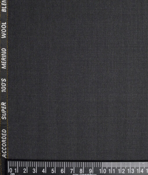 Canetti Italy Super 100's Striped 20% Merino Wool Suiting Fabric (Dark Grey)