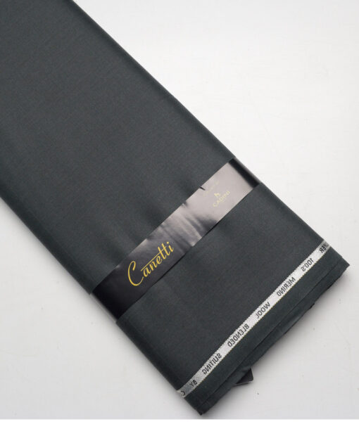 Canetti Italy Super 100's Checks 20% Merino Wool Suiting Fabric (Dark Pine Green)