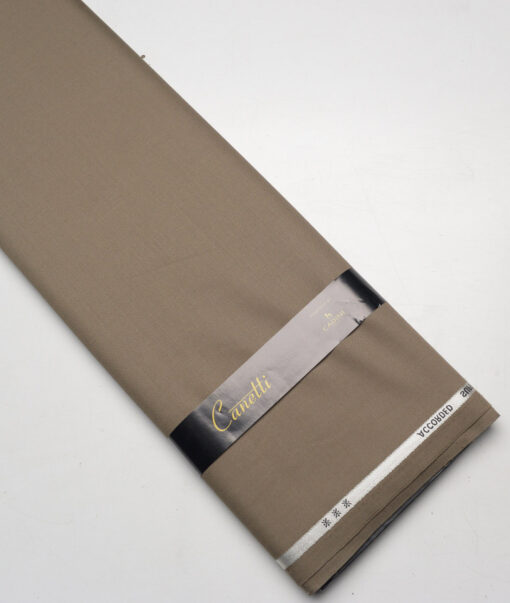 Canetti Italy Super 100's Structured 20% Merino Wool Suiting Fabric (Sand Dune Brown)