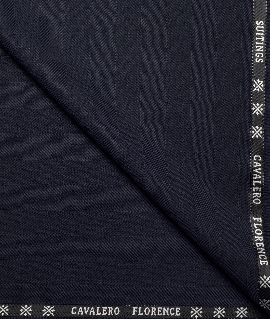 Cavalero Italy Super 120's Striped 30% Wool Suiting Fabric (Dark Navy Blue) Cavalero Italy Super 120's Striped 30% Wool Suiting Fabric (Dark Navy Blue)