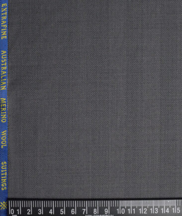 Cavalero Italy Super 120's Striped 30% Wool Suiting Fabric (Grey)
