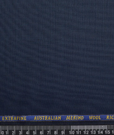 Cavalero Italy Super 120's Checks 60% Wool Suiting Fabric (Dark Blue)