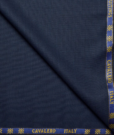 Cavalero Italy Super 120's Checks 60% Wool Suiting Fabric (Dark Blue)
