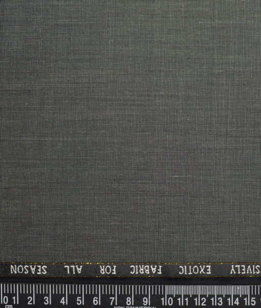 J.Hampstead Super 100's Structured 20% Wool Suiting Fabric (Black)