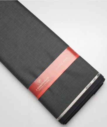 J.Hampstead Super 100's Structured 20% Wool Suiting Fabric (Black)