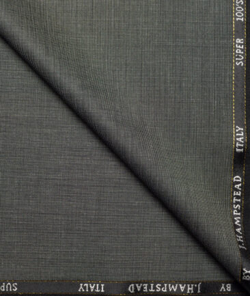 J.Hampstead Super 100's Structured 20% Wool Suiting Fabric (Black)