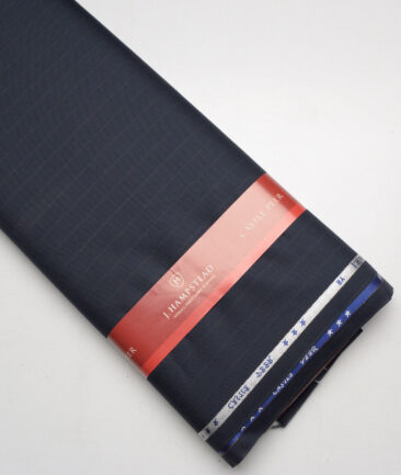 J.Hampstead Super 100's Striped 20% Wool Suiting Fabric (Dark Blue)