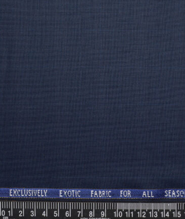 J.Hampstead Super 100's Checks 20% Wool Suiting Fabric (Dark Blue)