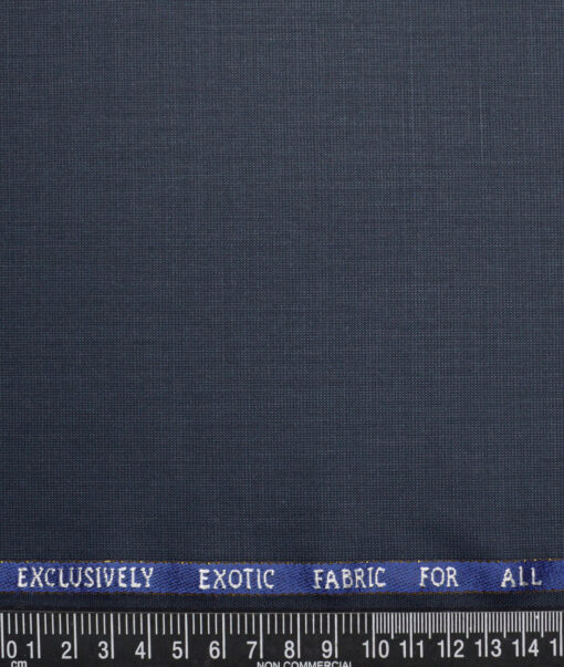 J.Hampstead Super 100's Striped 20% Wool Suiting Fabric (Dark Blue)