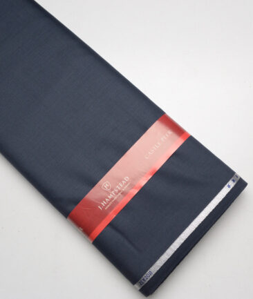 J.Hampstead Super 100's Striped 20% Wool Suiting Fabric (Dark Blue)
