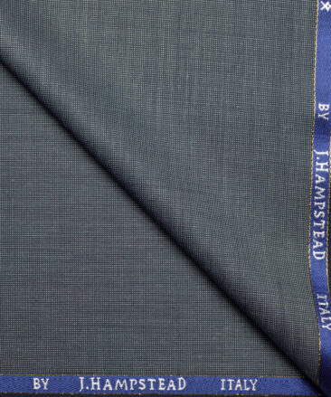 J.Hampstead Super 100's Structured 20% Wool Suiting Fabric (Dark Blue)