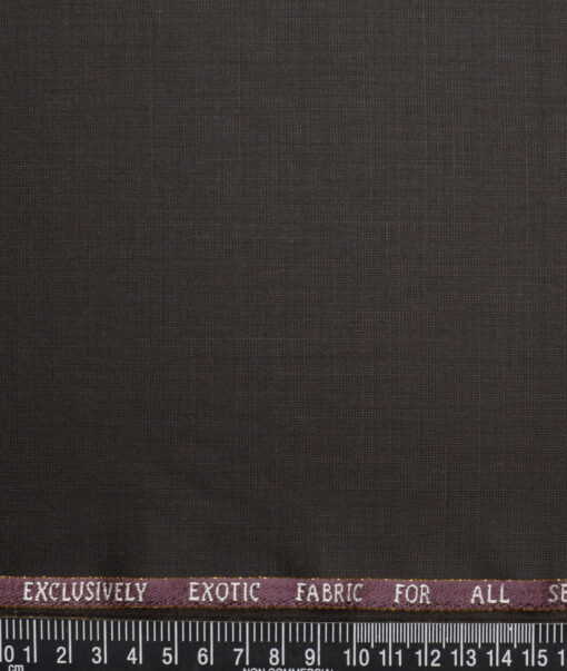J.Hampstead Super 100's Structured 20% Wool Suiting Fabric (Dark Chocolate Brown)