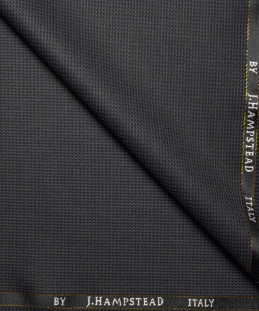 J.Hampstead Super 100's Structured 20% Wool Suiting Fabric (Dark Grey)