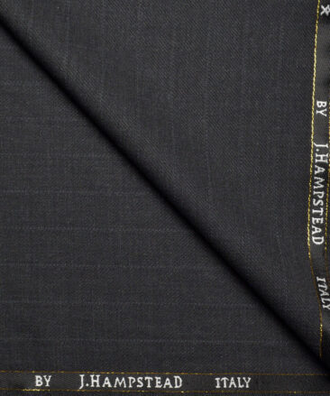 J.Hampstead Super 100's Striped 20% Wool Suiting Fabric (Dark Grey)
