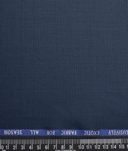 J.Hampstead Super 100's Structured 20% Wool Suiting Fabric (Dark Royal Blue)