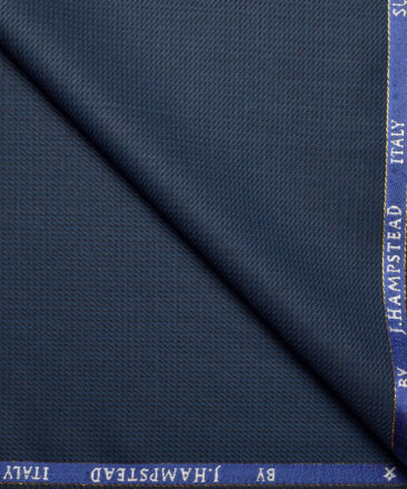 J.Hampstead Super 100's Structured 20% Wool Suiting Fabric (Dark Royal Blue)