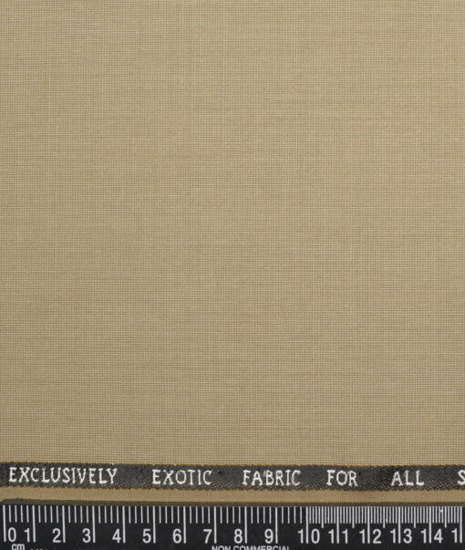 J.Hampstead Super 100's Structured 20% Wool Suiting Fabric (Fawn Beige)