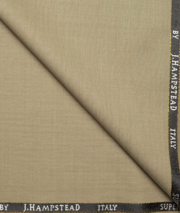 J.Hampstead Super 100's Structured 20% Wool Suiting Fabric (Fawn Beige)
