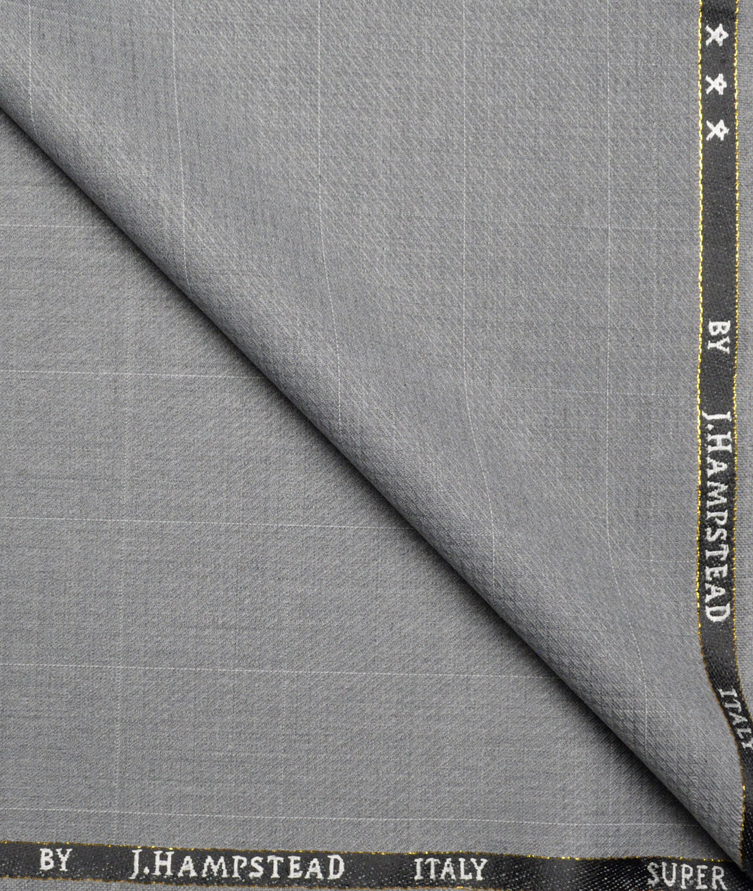 J.Hampstead Super 100's Checks 20% Wool Suiting Fabric (Light Grey) J.Hampstead Super 100's Checks 20% Wool Suiting Fabric (Light Grey)