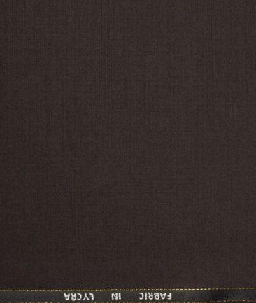 J.Hampstead Super 100's Solids 16% Wool Stretchable Suiting Fabric (Dark Chocolate Brown)