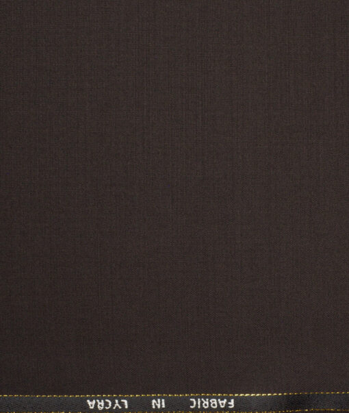J.Hampstead Super 100's Solids 16% Wool Stretchable Suiting Fabric (Dark Chocolate Brown)