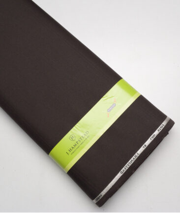 J.Hampstead Super 100's Solids 16% Wool Stretchable Suiting Fabric (Dark Chocolate Brown)