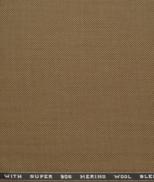 Panero Italy Super 90's Structured 20% Merino Wool Suiting Fabric (Brown)
