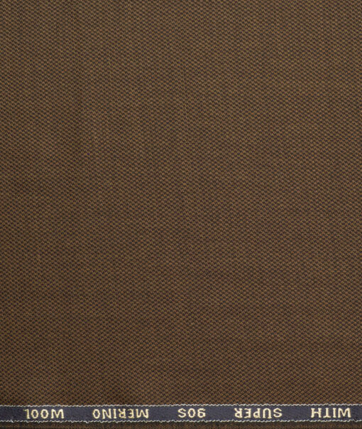 Panero Italy Super 90's Structured 20% Merino Wool Suiting Fabric (Coffee Brown)