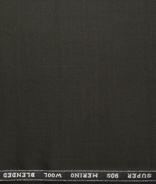 Panero Italy Super 100's Structured 20% Merino Wool Suiting Fabric (Dark Green)