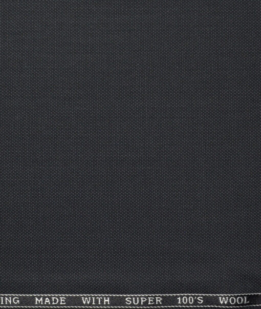 Panero Italy Super 100's Structured 20% Merino Wool Suiting Fabric (Dark Grey)