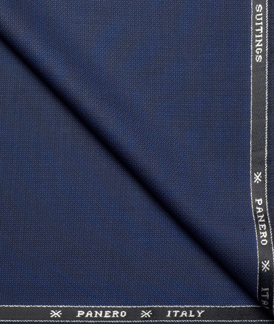 Panero Italy Super 90's Structured 20% Merino Wool Suiting Fabric (Dark Royal Blue) Panero Italy Super 90's Structured 20% Merino Wool Suiting Fabric (Dark Royal Blue)