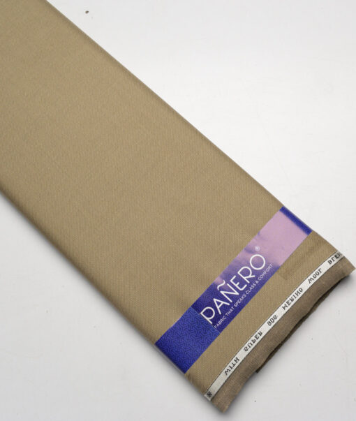 Panero Italy Super 90's Structured 20% Merino Wool Suiting Fabric (Peanut Brown)