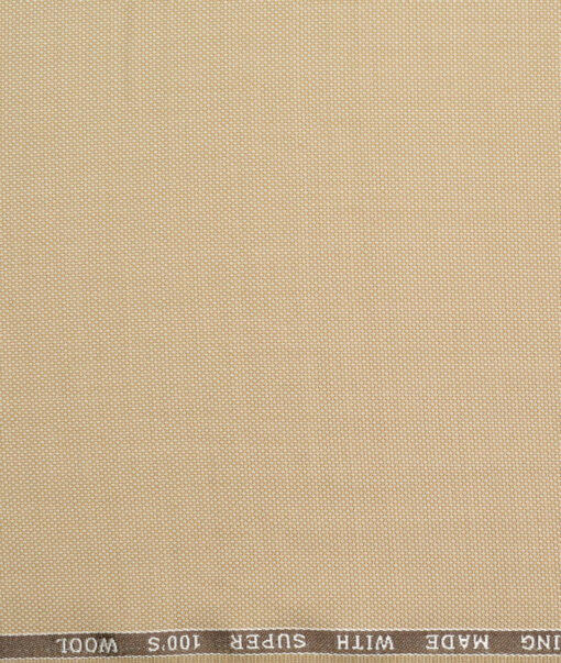 Panero Italy Super 100's Structured 20% Merino Wool Suiting Fabric (Beige)