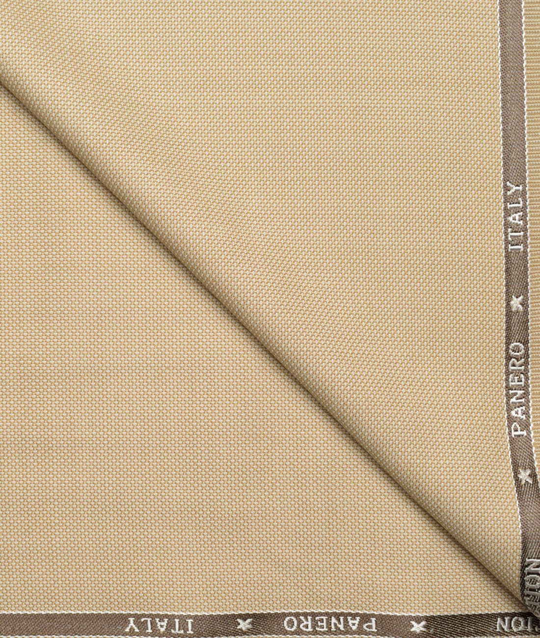 Panero Italy Super 100's Structured 20% Merino Wool Suiting Fabric (Beige) Panero Italy Super 100's Structured 20% Merino Wool Suiting Fabric (Beige)