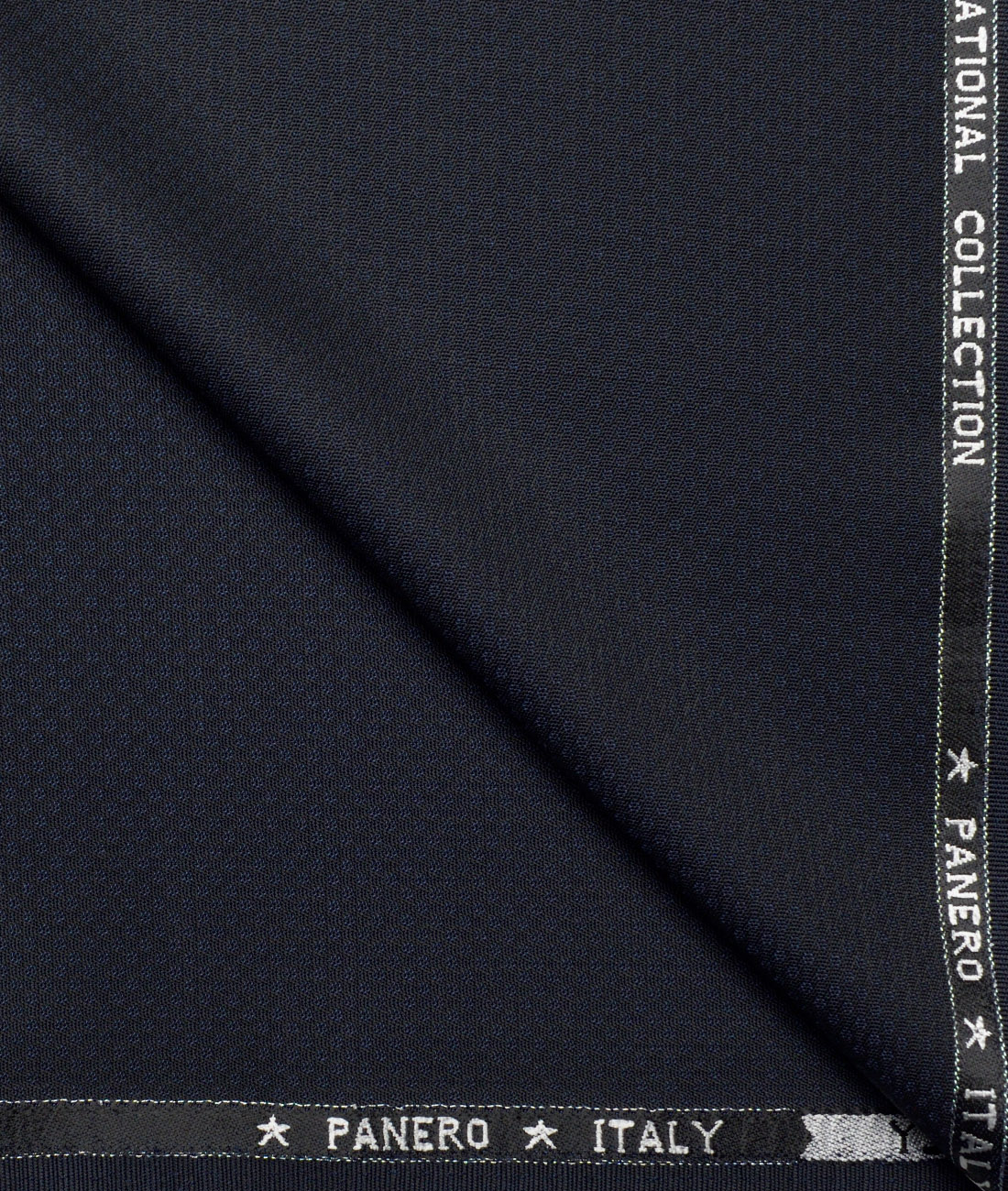 Panero Italy Super 100's Structured 20% Merino Wool Suiting Fabric (Dark Blue) Panero Italy Super 100's Structured 20% Merino Wool Suiting Fabric (Dark Blue)