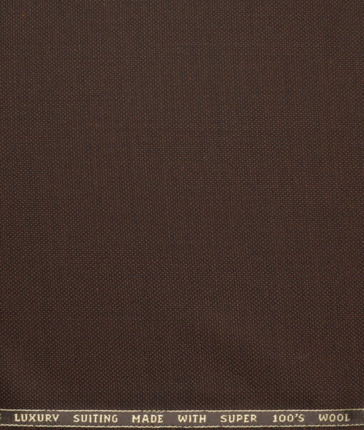 Panero Italy Super 100's Structured 20% Merino Wool Suiting Fabric (Dark Copper )