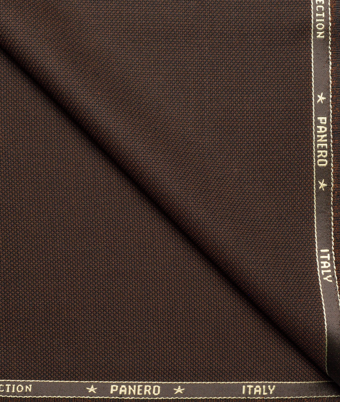 Panero Italy Super 100's Structured 20% Merino Wool Suiting Fabric (Dark Copper ) Panero Italy Super 100's Structured 20% Merino Wool Suiting Fabric (Dark Copper )
