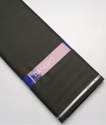 Panero Italy Super 100's Structured 20% Merino Wool Suiting Fabric (Dark Olive Green)