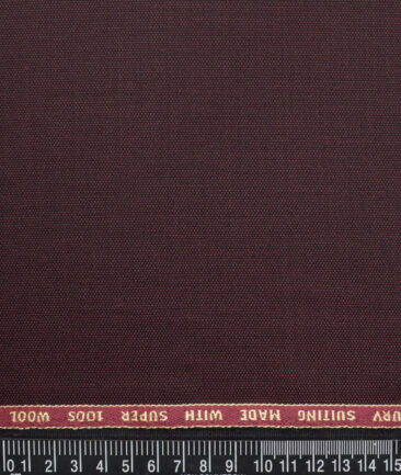 Panero Italy Super 100's Structured 20% Merino Wool Suiting Fabric (Dark Wine)
