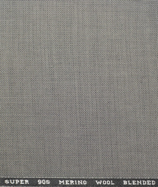 Panero Italy Super 90's Structured 20% Merino Wool Suiting Fabric (Light Grey)