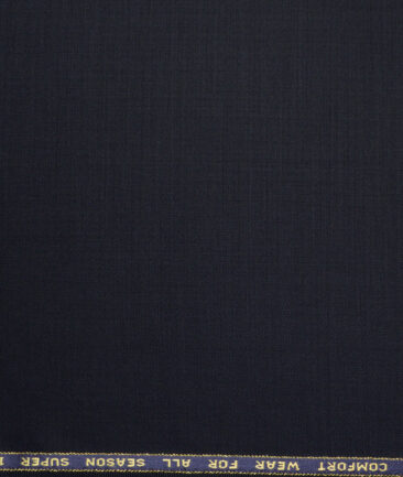 Reid & Taylor Super 100's Solids 40% Merino Wool Suiting Fabric (Dark Navy Blue)